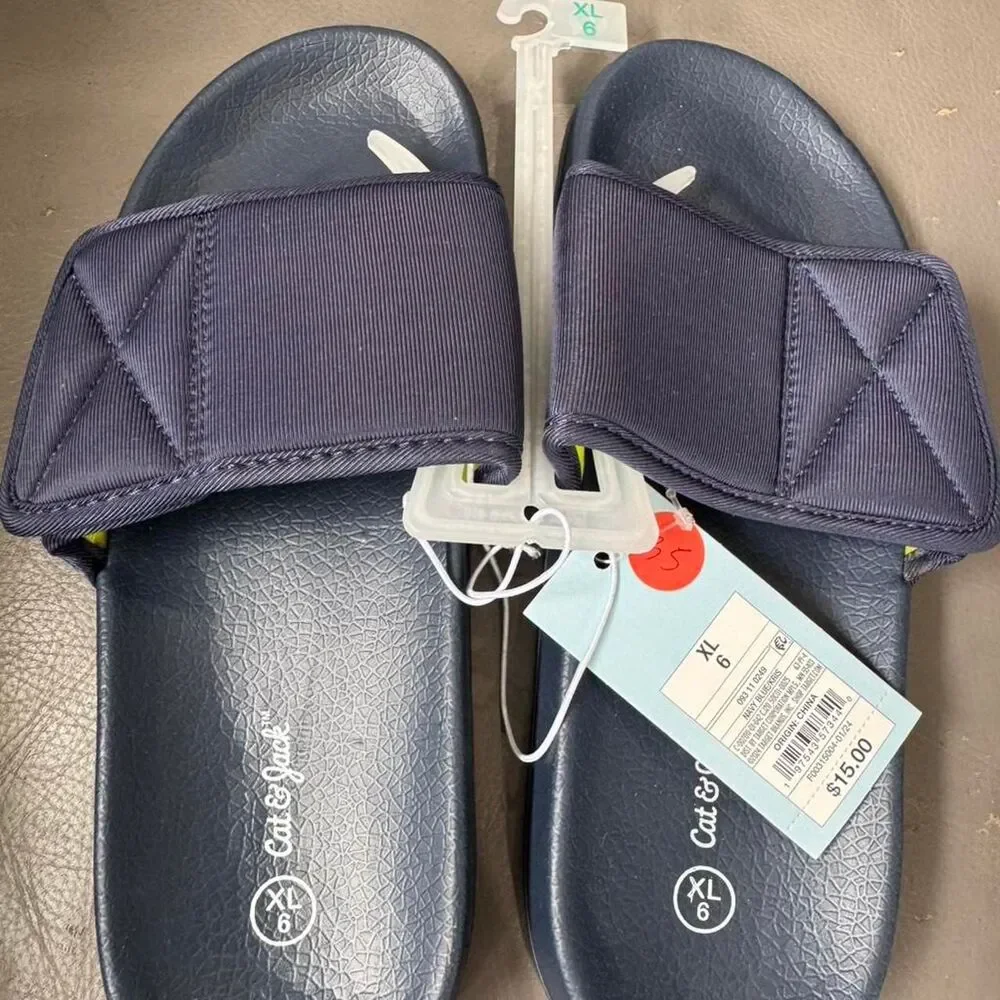 Cat-jack Navy and Blue Slides